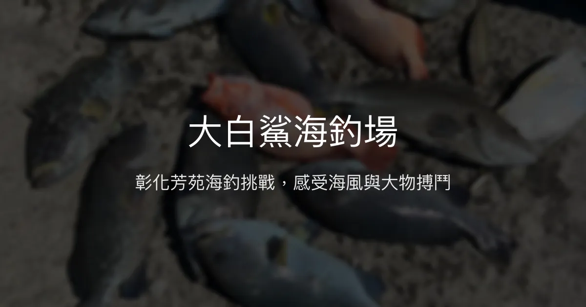 大白鯊海釣場評價、營業時間、價格、魚種 - 彰化芳苑海釣體驗